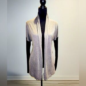 Apt 9 Gray Cardigan with Ribbed Black Sleeves and Shawl Neck. Size M.